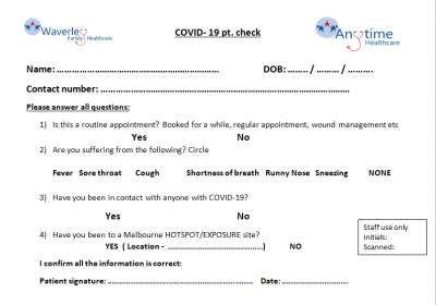 COVID-19 INFORMATION – Waverley Family Healthcare